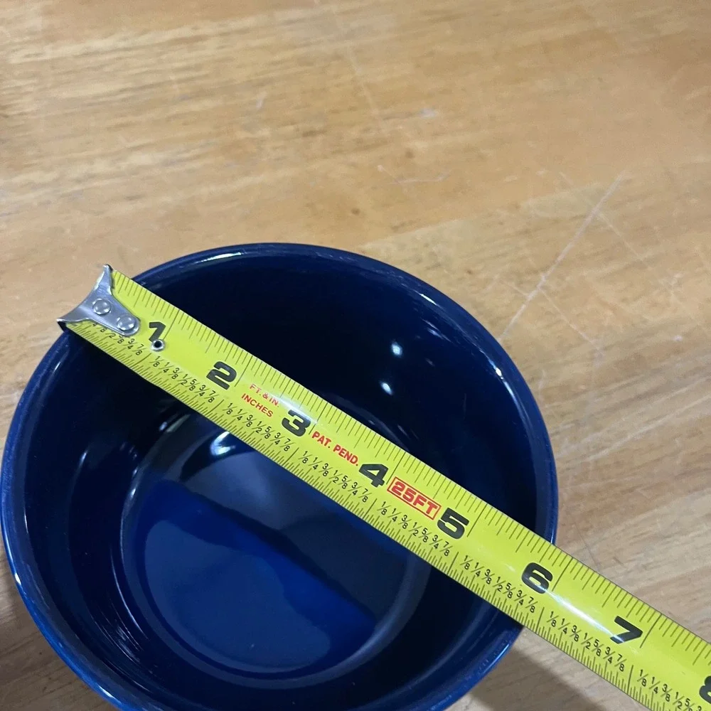 Fiesta‎ Cobalt Blue Chili Soup Gusto Bowls Set of 2 Ceramic Vtg MCM Art Deco 5